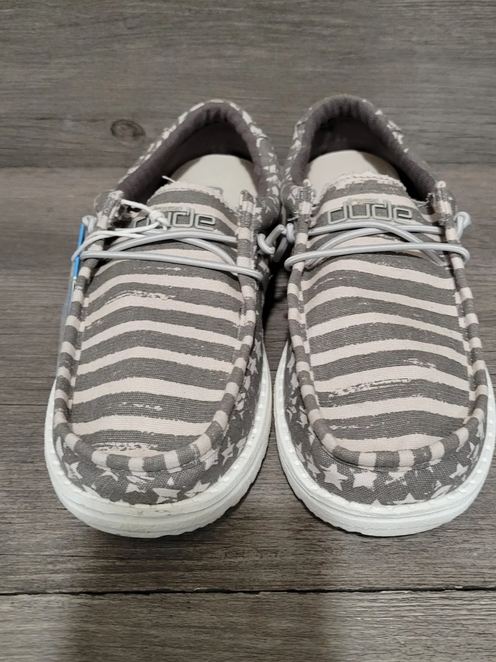 hey dude wally greyed patriotic youth size Y2-L3 Flag shoes